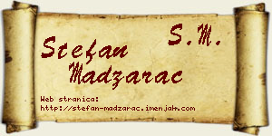 Stefan Madžarac vizit kartica